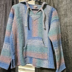 Pastel Hippie Baja Jacket Drug Rug